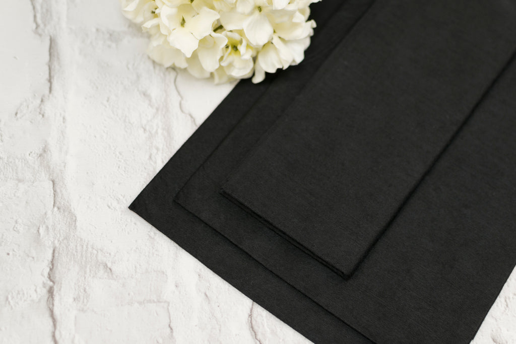 Black Smooth Biodegradable Disposable Towels