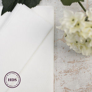Pack of 50 White Embossed Biodegradable Towels