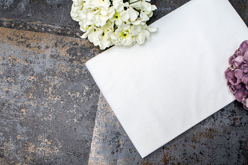 White Embossed Biodegradable Disposable Towels